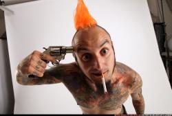 Edgar Revolver Pose With Cigarette